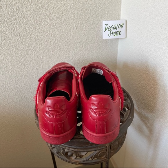 Adidas Stan Smith x Raf Simons Comfort Badge Power Red BB6887 Sneaker - Picture 4 of 8